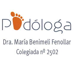 logo clinica podologica dra. maria benimeli